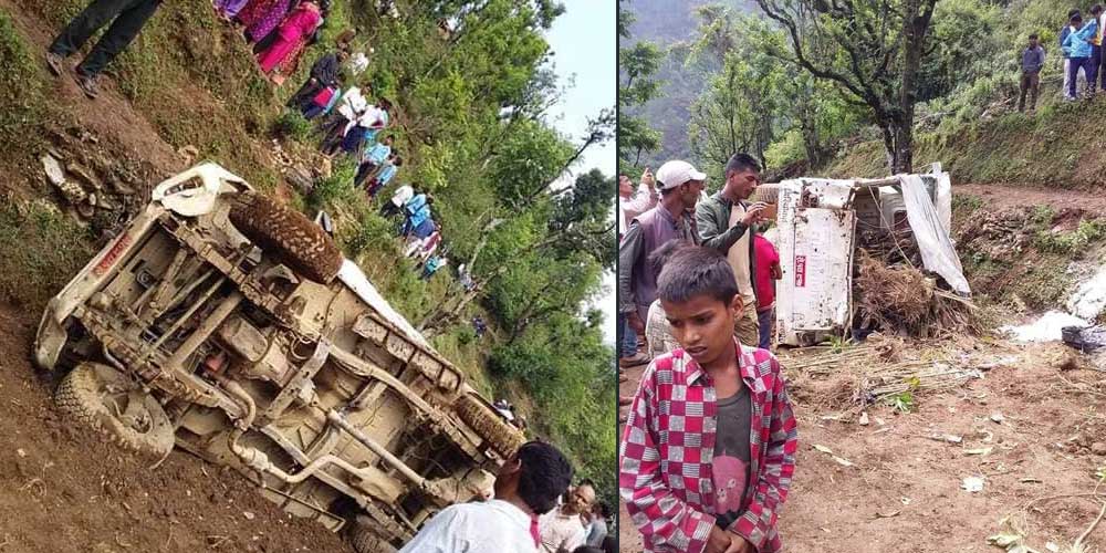 जीप दुर्घटना : ६ जना घाइते