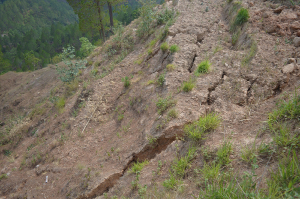 पहिरोले दलित बस्ती जोखिममा