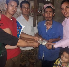 पिडितलाई भारतमा सहयोग हस्तान्तरण