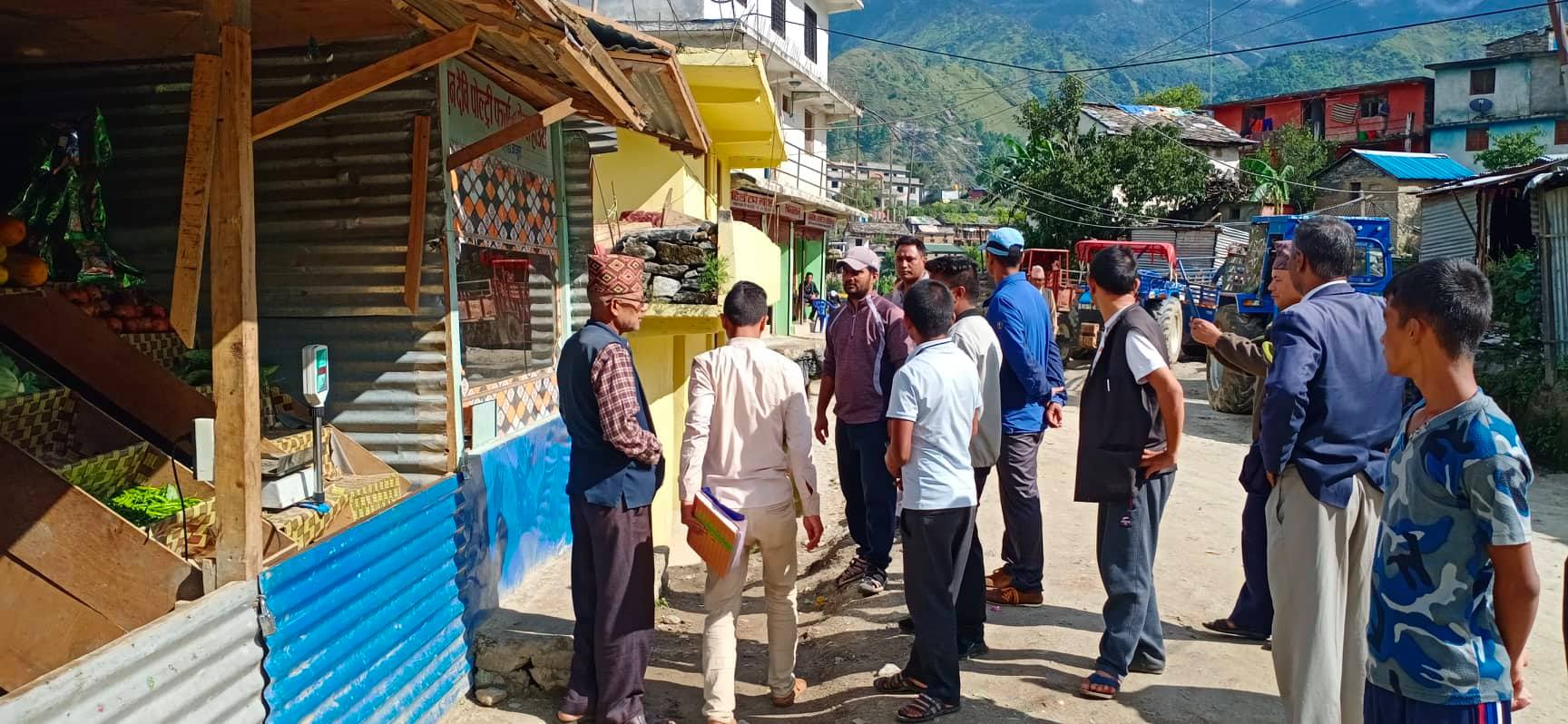 मार्तडीका मासु पसलको अनुगमन