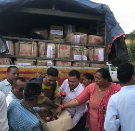 बाजुराको स्याउ पहिलो पटक धनगढीकाे बजारमा