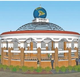 निर्माण हुँदै बारपाक भूकम्प स्मृति स्तम्भ