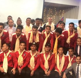 राष्ट्रिय फुटबल टोलीलाई सिड्नीमा सम्मान