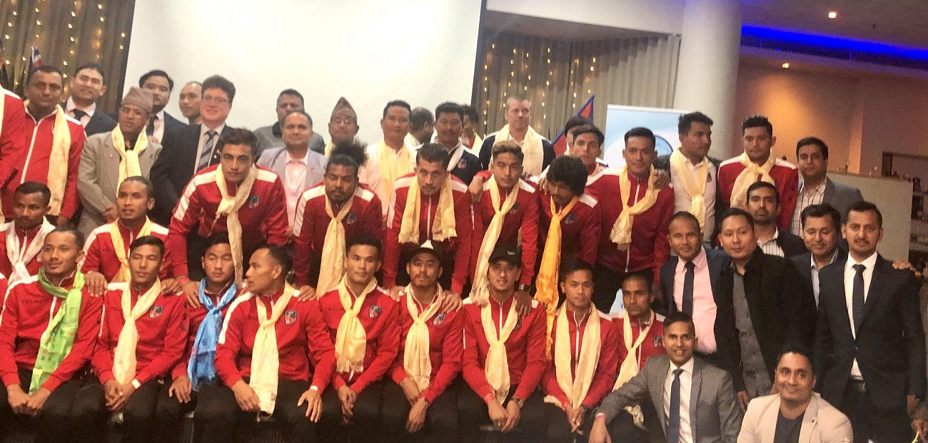 राष्ट्रिय फुटबल टोलीलाई सिड्नीमा सम्मान