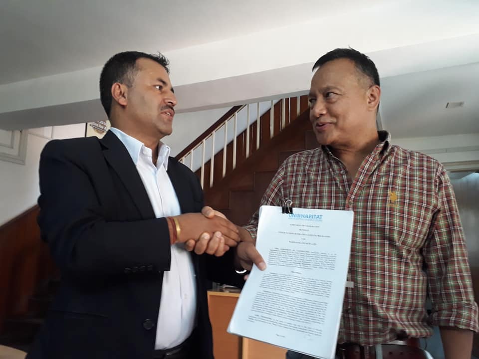 यूएन हेवीटेट र बडिमालिका नगरपालिका बिच ५ बर्षे सम्झौता