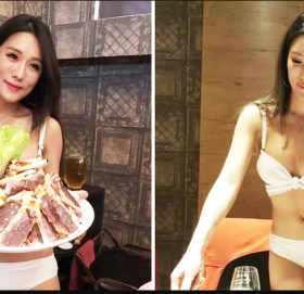 जहाँ बिकिनी लगाएका महिलाले खाना टकार्छन्