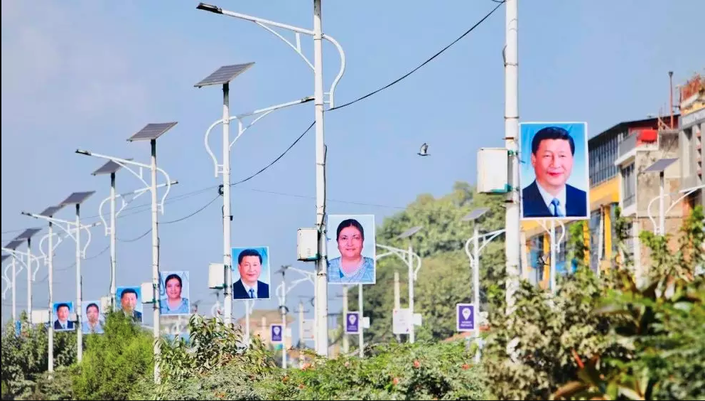 सी जिनपिङको स्वागतका लागि सिँगारिएको काठमाडौं