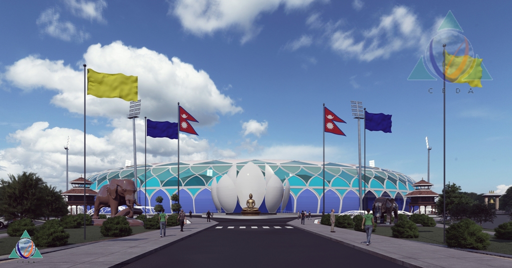 गौतम बुद्ध अन्तर्राष्ट्रिय क्रिकेट रंगशालाको डीपीआर तयार, यस्तो देखियो डिजाइन