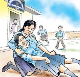 विद्यालयको छाना खस्दा  ३९ विद्यार्थी घाइते