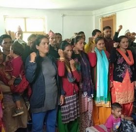 नेकपा बडीमालिका नगर कमिटीद्धारा सपथ ग्रहण