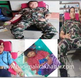 बाजुरामा नेपाली सेना र प्रहरीेकै भरमा रक्तदान