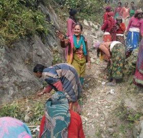 स्थानियको सक्रियतामा टोलसरसफाई ।