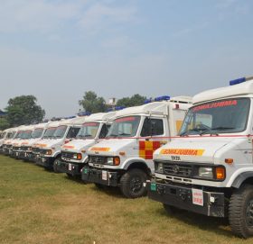 यसरी बितरण भयो १६ एम्बुलेन्स