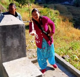 मछाइना  खानेपानी याेजनाकाे अनुगमन गरियो