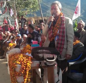 राष्ट्रवादी नेता भिम रावलले ठाेके MCC बिरूद्ध डाेटीकाे शैलेश्वरीमा