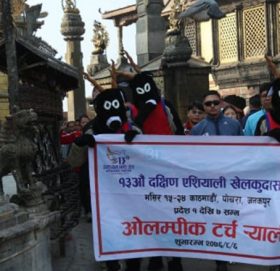 स्वयम्भूबाट सुरु भयो ओलम्पिक टर्च र्‍याली