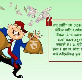 यस्तो छ राजस्व चुहावटको नालीबेली
