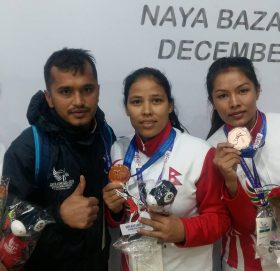 रमा सिंह बनिन फेन्सीङ्ग एकलमा तेस्रो र गुरुपीङमा दोस्रो