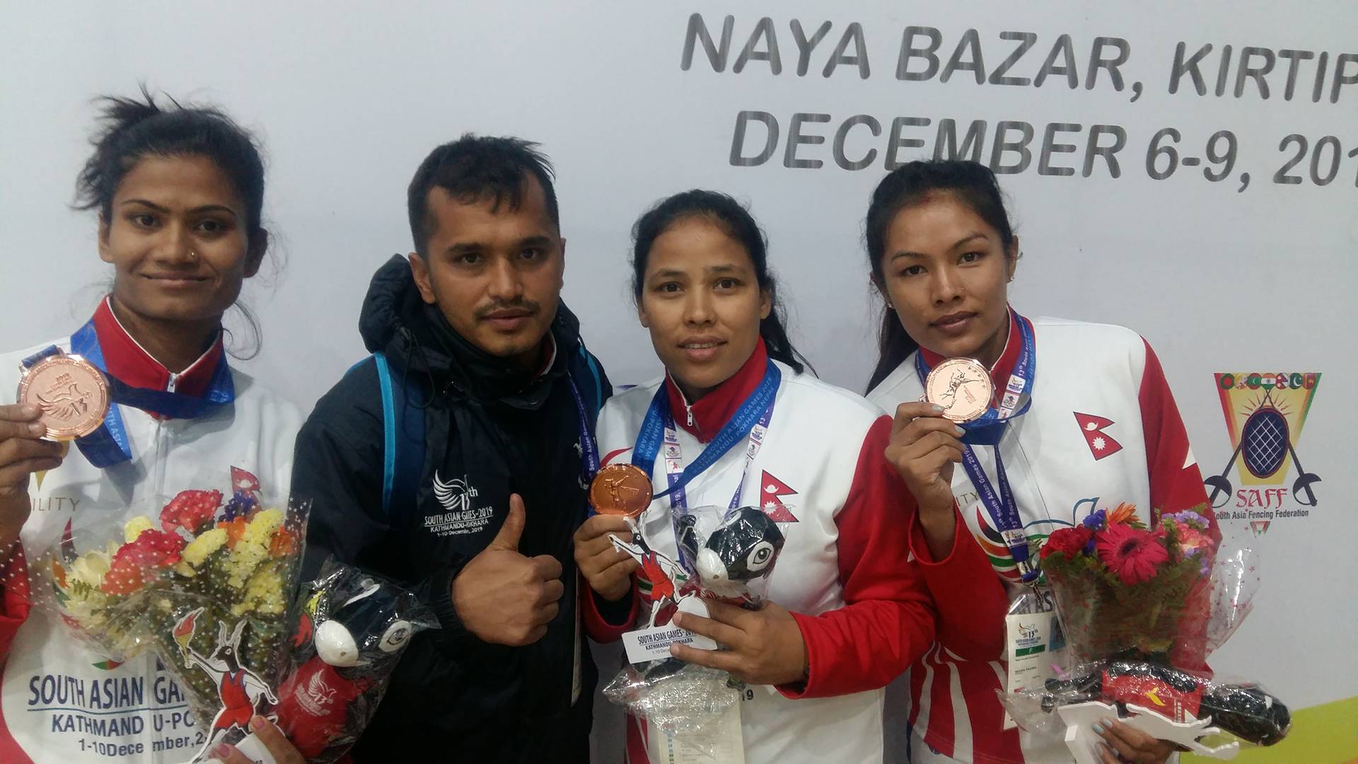 रमा सिंह बनिन फेन्सीङ्ग एकलमा तेस्रो र गुरुपीङमा दोस्रो