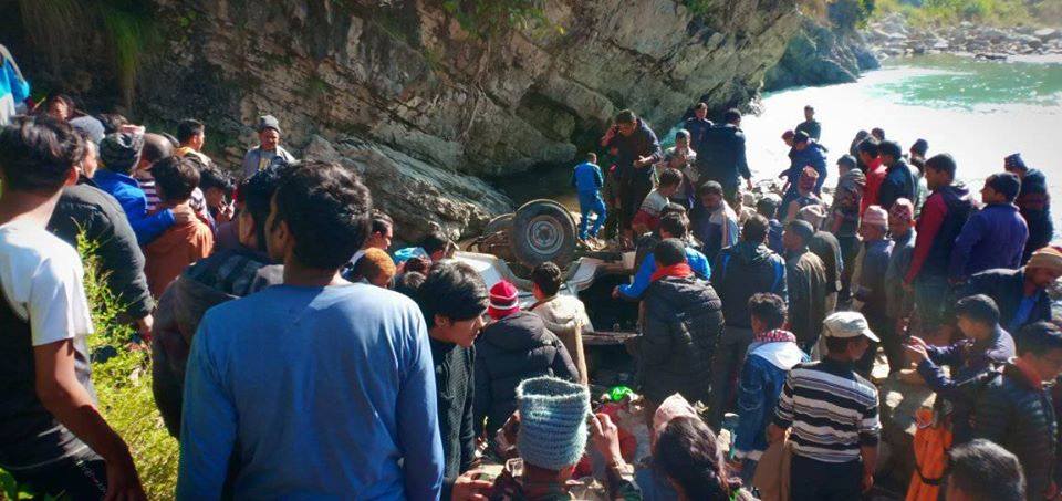 जीप दूर्घटनामा ज्यान गुमाउने १४ जनाकै सनाखत