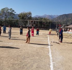 लैङ्गिक हिंसा विरुद्धको १६ दिने अभियान अन्तरगत महिला भलिबल