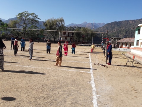 लैङ्गिक हिंसा विरुद्धको १६ दिने अभियान अन्तरगत महिला भलिबल