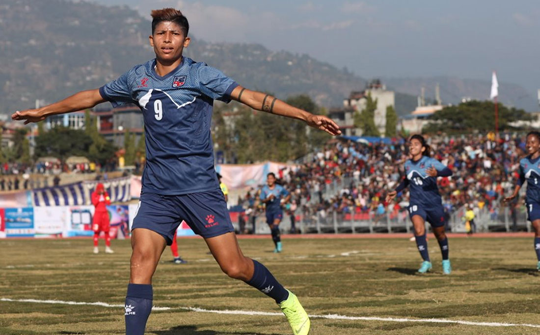 माल्दिभ्सविरुद्ध नेपालको अग्रता, साबित्राले तोडिन् पूर्वकप्तान अनुको कीर्तिमान