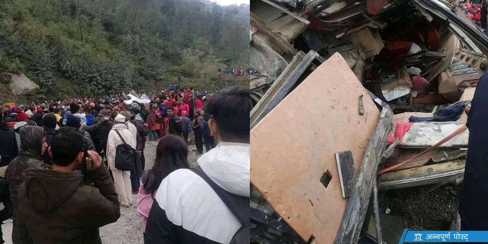 सिन्धुपाल्चोक बस दुर्घटना : ‘हावा फुस्क्यो भन्दै कराएका थिए चालक’