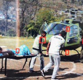 सुत्केरी महिलाको हेलिकोप्टरमार्फत उद्दार