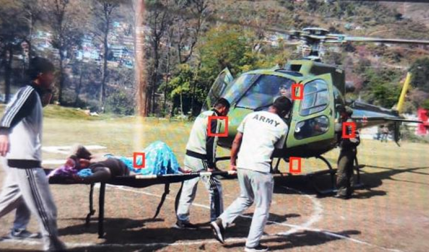 सुत्केरी महिलाको हेलिकोप्टरमार्फत उद्दार