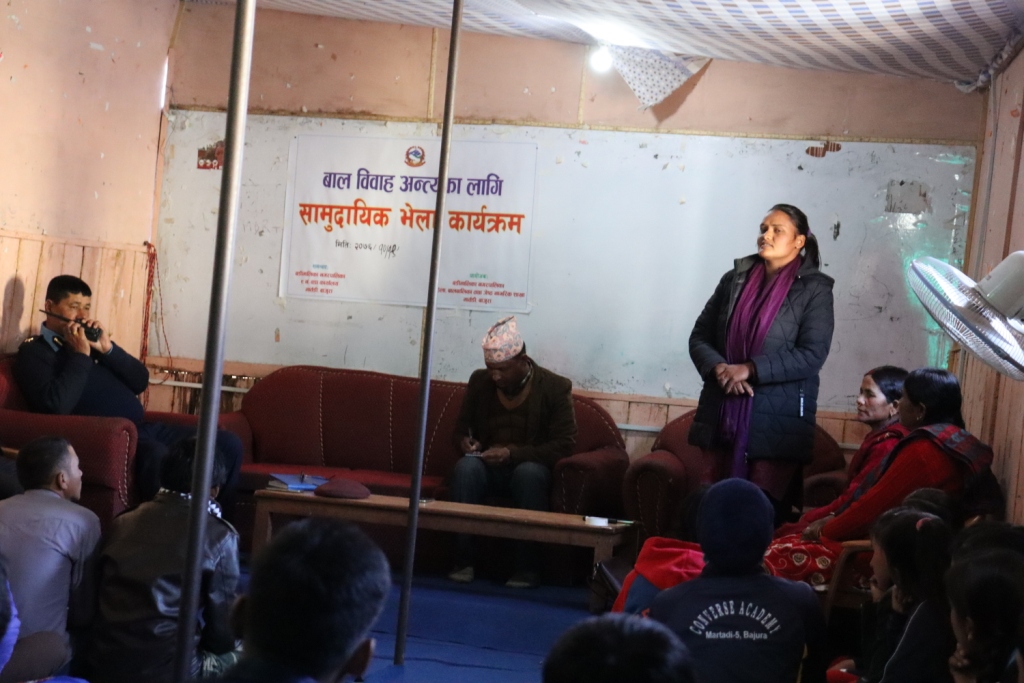 बाल बिबाह अन्त्यका लागि सामुदायिक भेला 