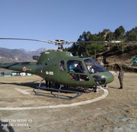 घाइते बालकको हेलिकप्टर मार्फत उद्धार