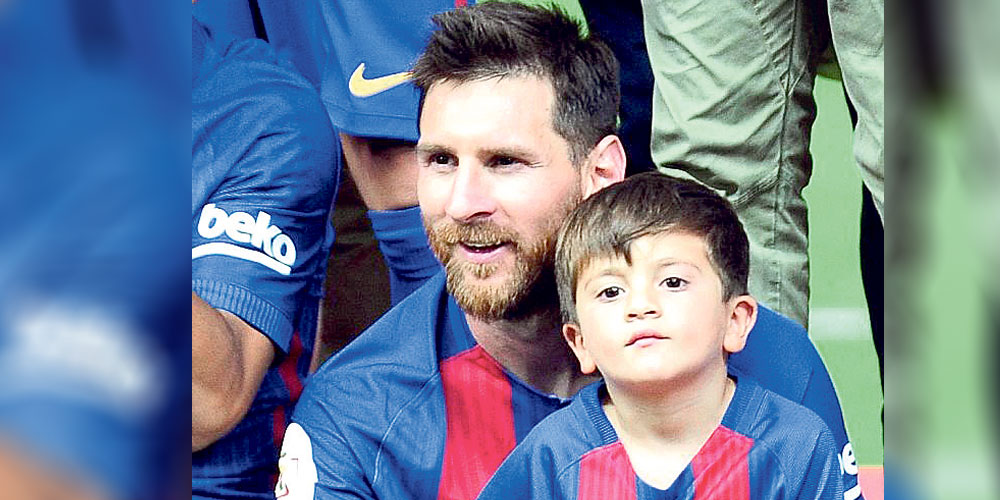 मेसीपुत्रको फुटबल मोह