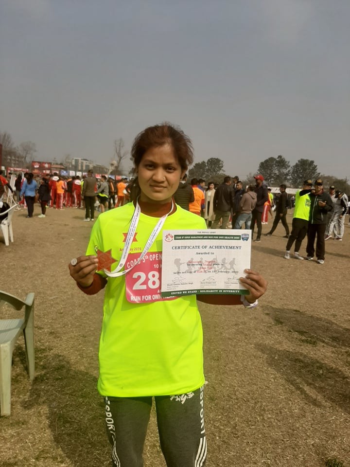 देशकै कान्छी खेलाडी छैटौं राष्ट्रिय एथलेटिक्समा भाग लिएर फेरि खेल क्षेत्रमा सक्रिय हुँदै