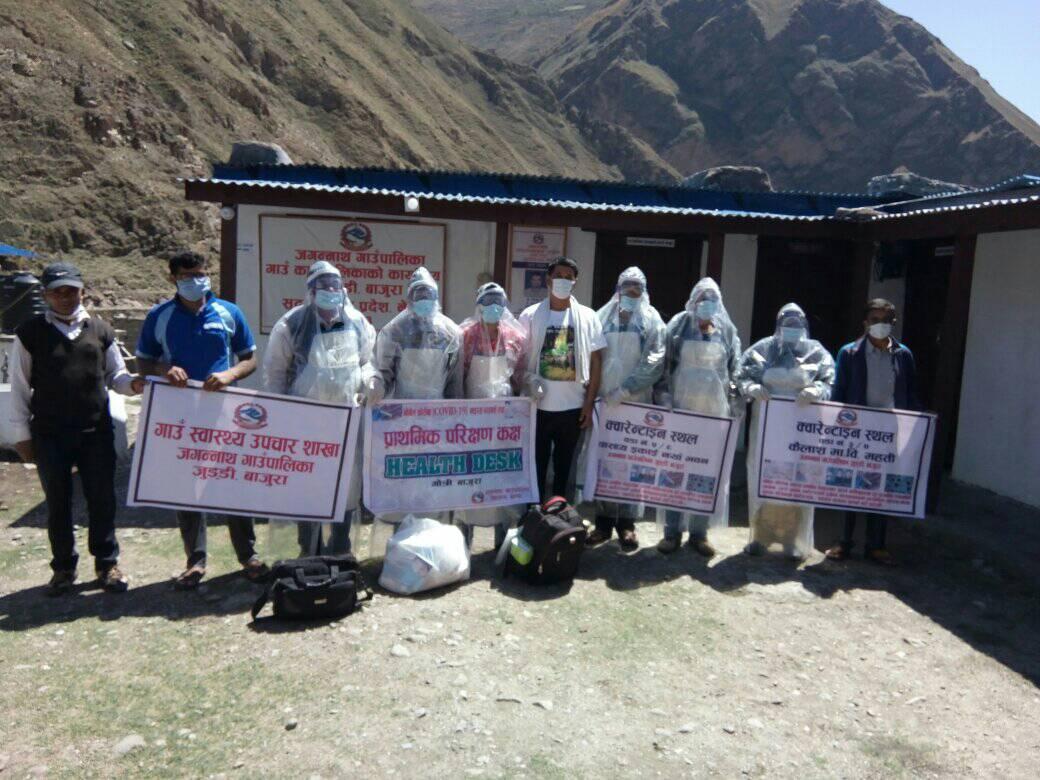 जगन्नाथमा क्वारेन्टाइन र हेल्थ डेक्स स्थापना