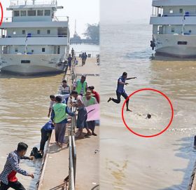 यात्रुले खचाखच भरिएको पानीजहाजका क्याप्टेन जब पानीमा हामफाले..