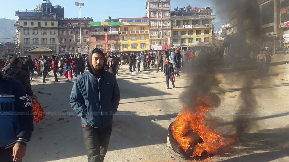 काभ्रेको पनौतीमा अनिश्चितकालीन कर्फ्यू