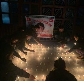 किसुनजी को सम्झनामा नेबि संघ त्रिवि समितिले  गर्यो दिप प्रज्वलन