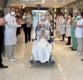 ब्राजिलमा कोरोनालाई जित्दै घर फर्किन् ९७ वर्षिया महिला