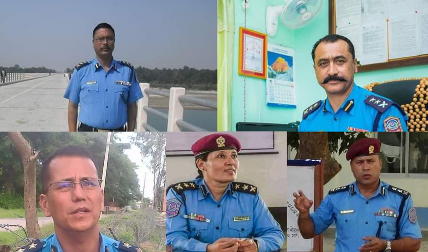 सुदूरपश्चिम घर भएका ५ एसपी एसएसपीमा बढुवा सिफारिस