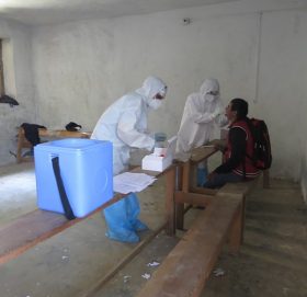 बाजुरामा हेलिकप्टबाट १ सय ४५ जनाको स्वाब संकलन