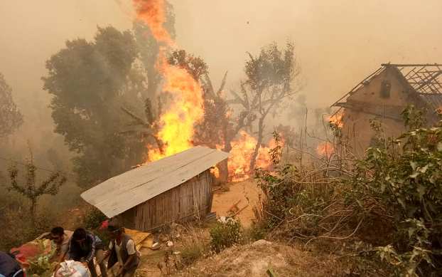 पाण्डुसैनमा  आगलागीबाट ४ बर्षिया बालिकाको मृत्यू