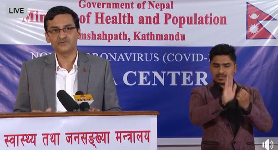 कोरोना सङ्क्रमितको अवस्था सामान्य ःस्वास्थ्य मन्त्रालय