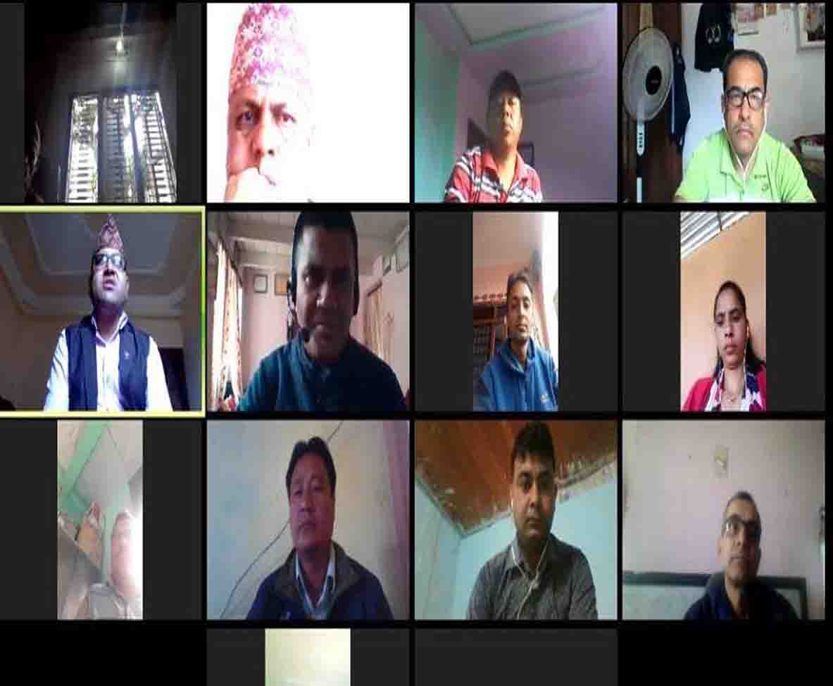 जुम कन्फ्रेन्समार्फत शिक्षा सम्बन्धी छलफल