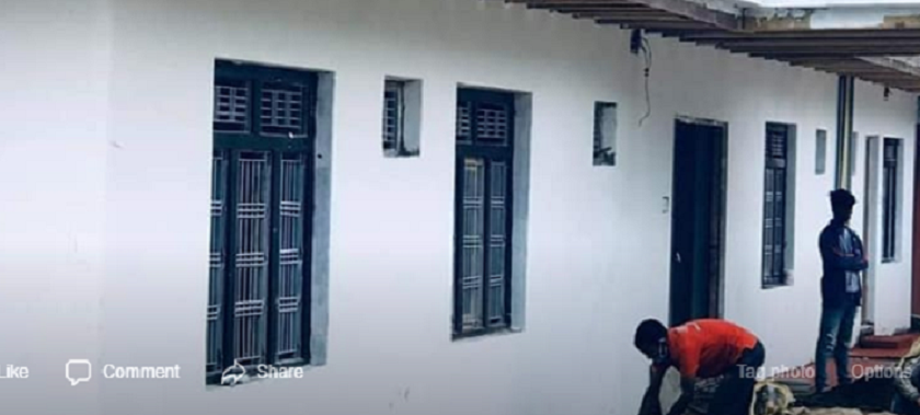 रुकुममा १० दिनमै बन्यो ८ कोठाको सुविधा सम्पन्न अस्पताल