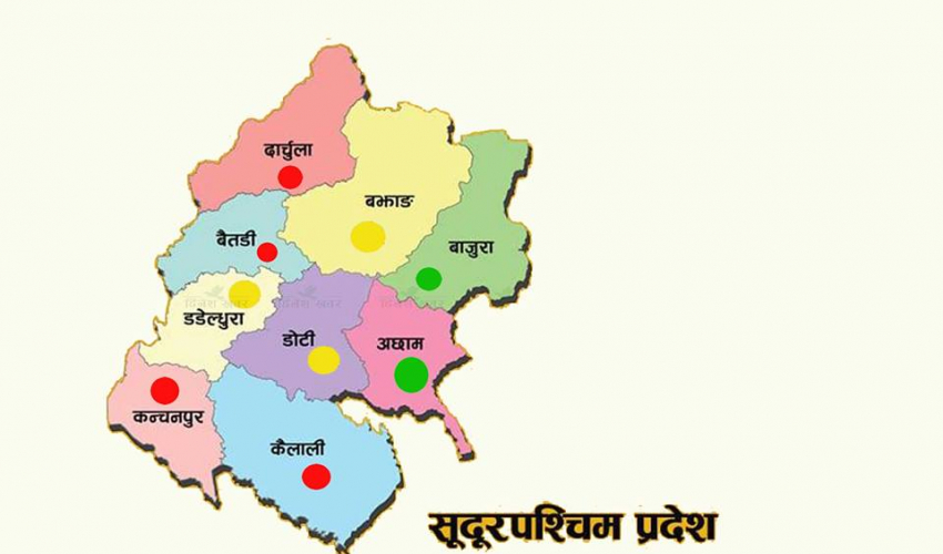 सरकारले सुदूरपश्चिमका चार जिल्ला रेड जोनमा राख्यो