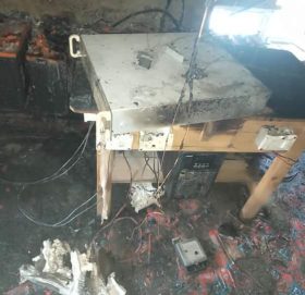 रेडियो बुढीनन्दामा आगलागी  २५ लाख बराबरको क्षेति