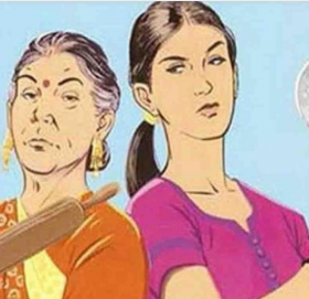 तीन वर्षअघि छोरासँग सम्बन्धविच्छेद भइसकेकी बुहारीलाई फकाउन सासुद्वारा धर्ना