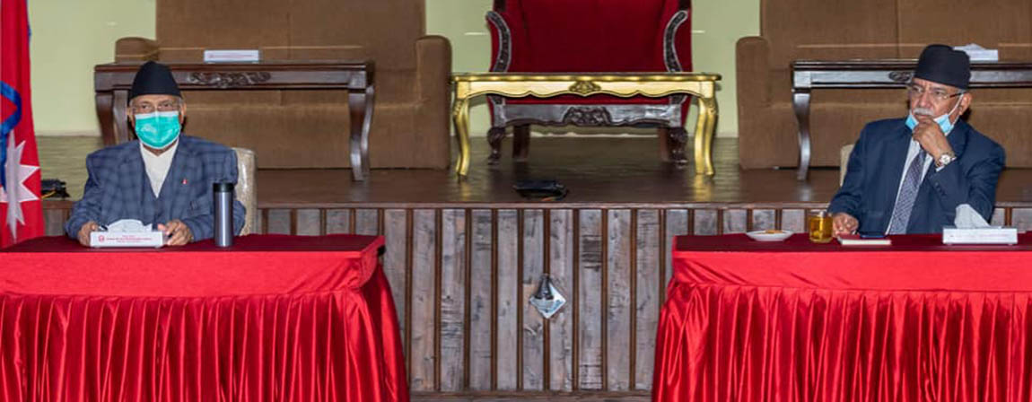 नेकपा स्थायी समिति बैठक ‘अनिश्चित’ : सचिवालय बैठकपछि दुई अध्यक्ष छलफलमा