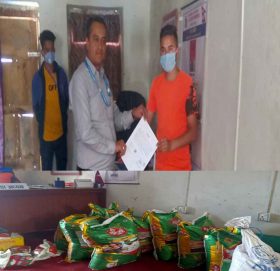 डिप्रोस लघुबित्त बित्तीय सस्थां  लि.द्धारा राहत बितरण